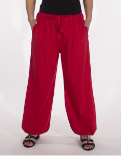 Women cotton pants elastic plain sw 2