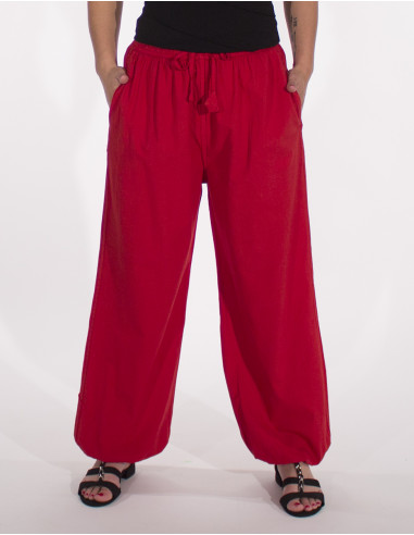 Pantalon Femme Coton Elastique Uni Sw