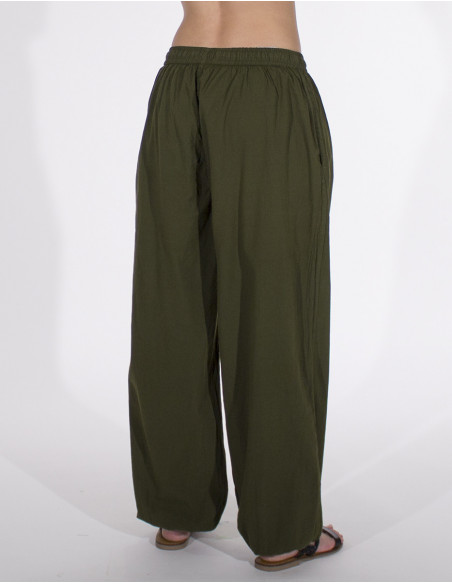 Pantalon Femme Coton Elastique Uni Sw