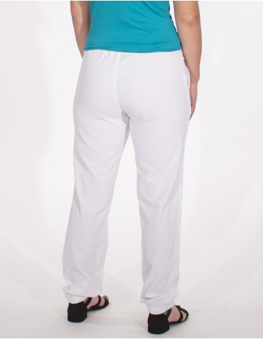 Plain sw cotton trousers with pockets