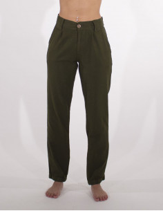 Plain sw cotton trousers with pockets 2
