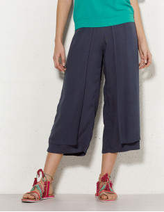Pantalon 3/4 Viscose Faux...