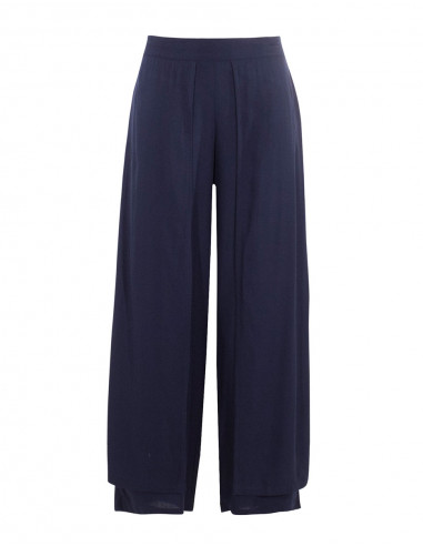 Pantalon Viscose Faux Pareo Uni Demi Cei