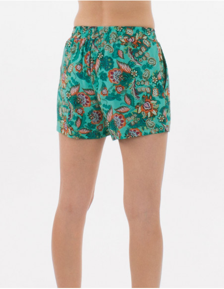 Viscose shorts with seychelles print