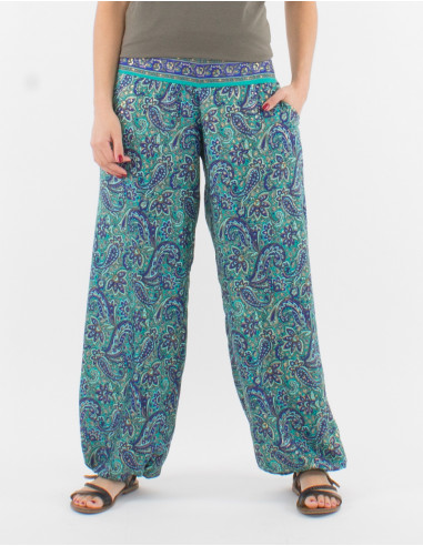 Pantalon Polyester Lien Ceinture Sari Do