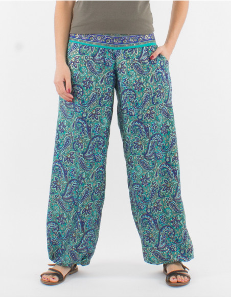 Polyester sari pants and belt link