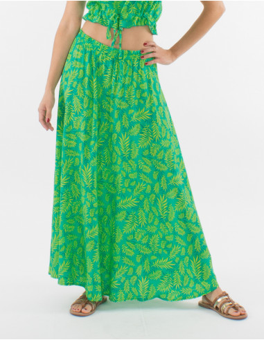 Jupe Longue Viscose Imprime Banana