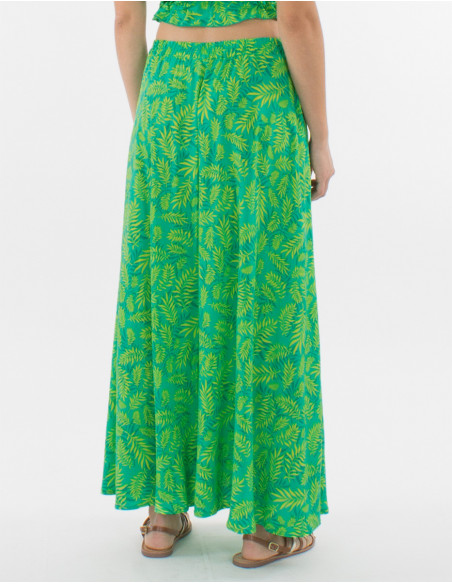 Jupe Longue Viscose Imprime Banana