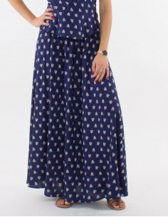 Jupe Longue Viscose Taille Elastique Imp