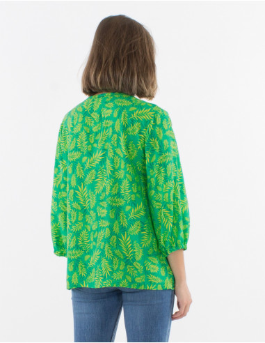 Chemisier Viscose Manches Boutonne 3/4 I