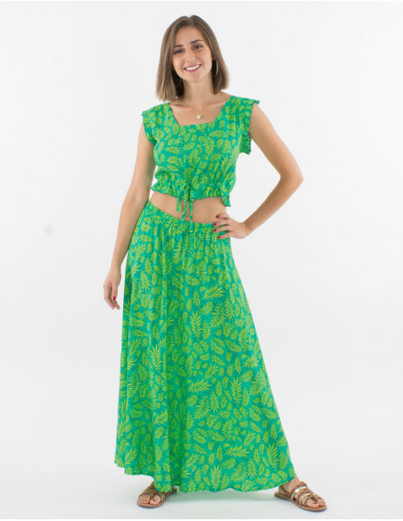 Top viscose sans manches imprimé Banana