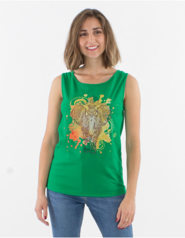 Debardeur Coton Motif Elephant