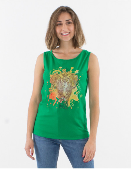 Debardeur Coton Motif Elephant