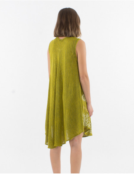 95% viscose crepe 5% metallic fiber umbrella dress