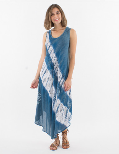 Long 100% viscose crepe umbrella dress
