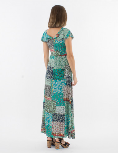 Robe Viscose Boutonnee Manches Courtes I