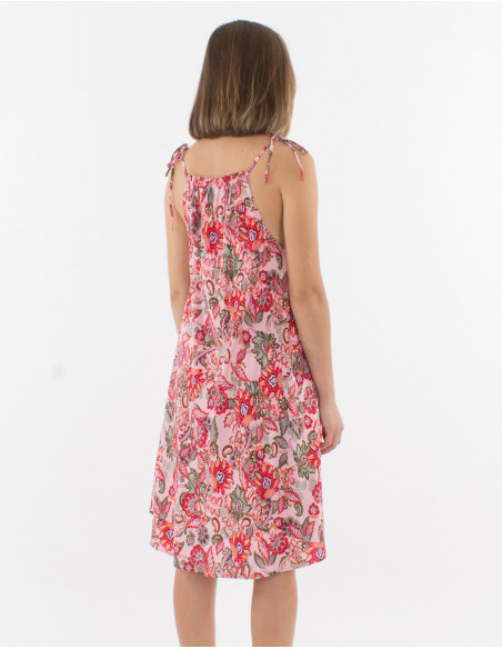 Viscose wraps dress and seychelles print