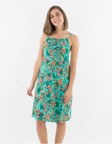 Viscose wraps dress and seychelles print