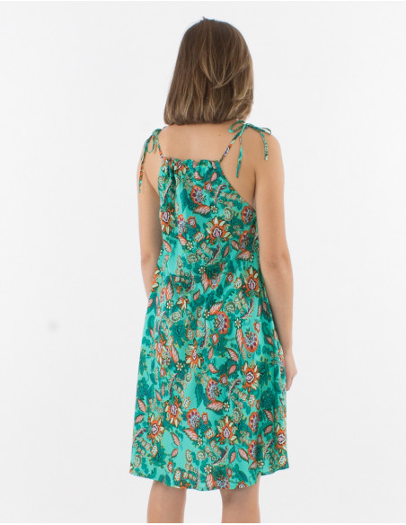 Viscose wraps dress and seychelles print