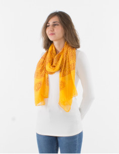 Pack of 10 Benares printed viscose scarf