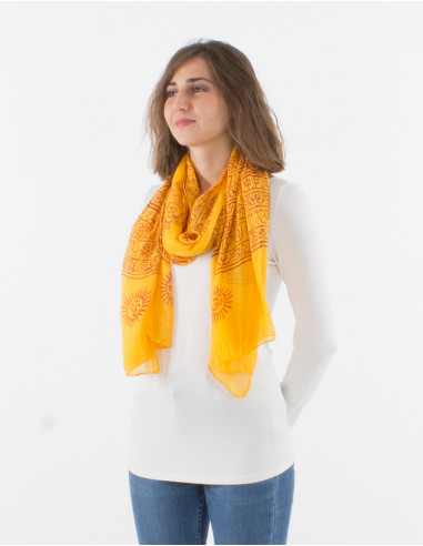 Benares printed viscose scarf