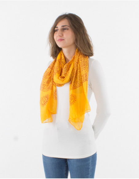 Pack de 10 écharpes Benares viscose imprimée