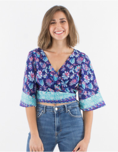 Top Polyester Manches Courtes Imprime Ho