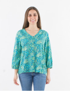 Chemisier Polyester Boutonne Imprime Jai 2