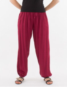 Viscose plain pants with pockets 2