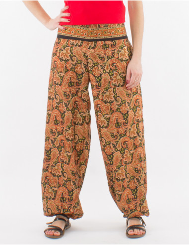 Polyester sari pants and belt link