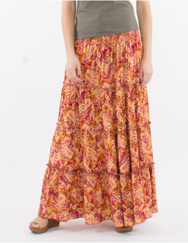 Long viscose skirt