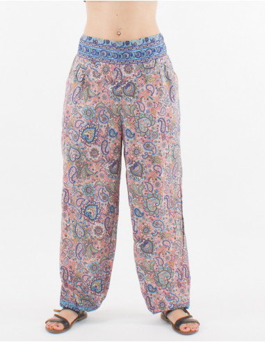 Pantalon Polyester Sari Imprime