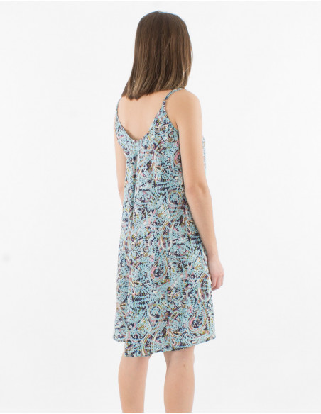 Robe Courte Polyester Bretelles Sari Imp