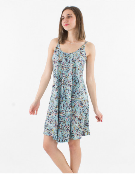 Robe Courte Polyester Bretelles Sari Imp