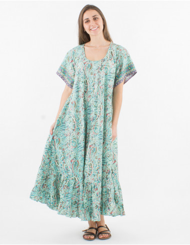 Robe Longue Polyester Sari Imprime