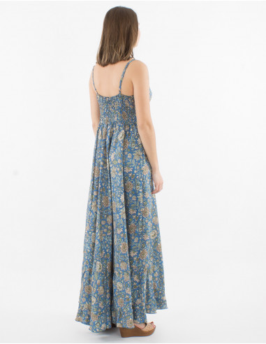 Robe Longue Polyester Bretelles Sari Imp