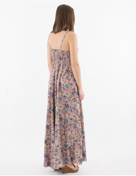 Robe Longue Polyester Bretelles Sari Imp