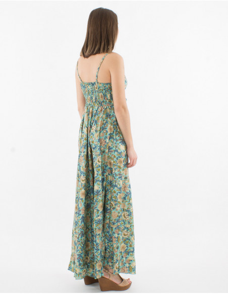 Robe Longue Polyester Bretelles Sari Imp