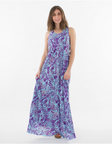 Robe Longue Polyester Sari Imprime