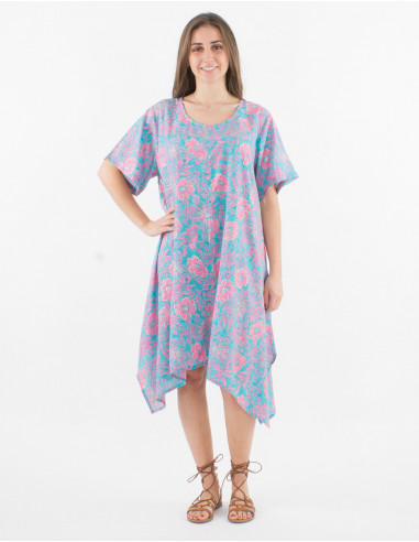 Polyester slit side tunic dress