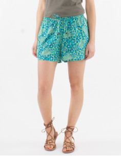 Short Polyester Imprime Jaipur Dore