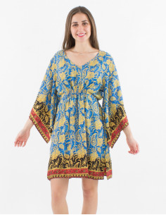 Tunic Kaftan printed polyester sari 2