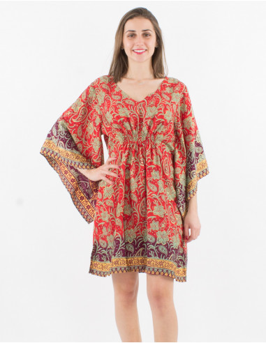 Tunic Kaftan printed polyester sari