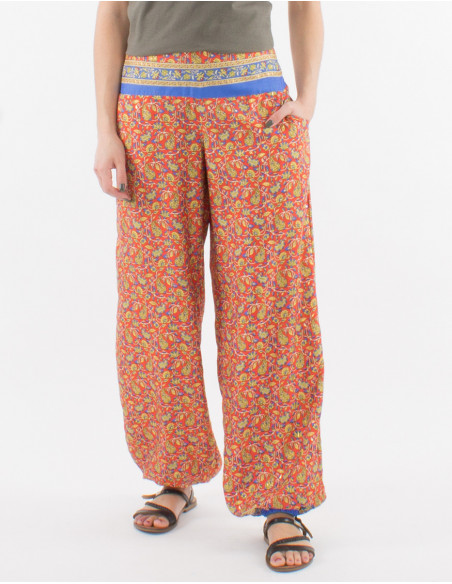 Polyester sari pants and belt link