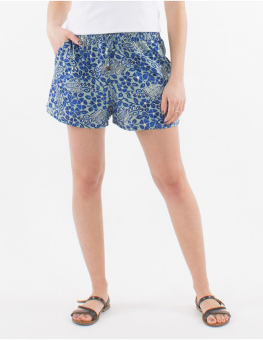 Short Polyester Imprime Jaipur Dore