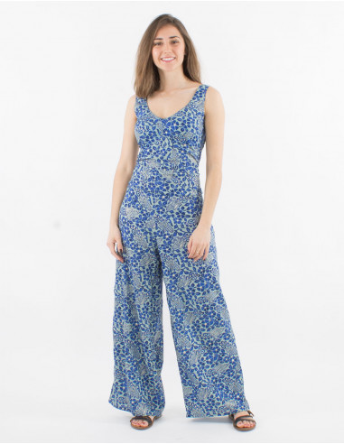 Golden jaipur print polyester jumpsuit