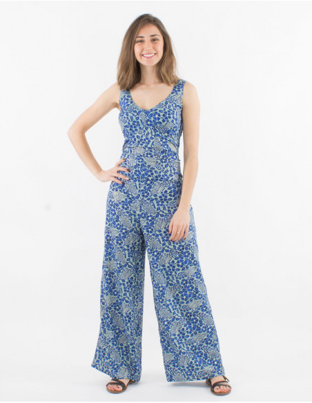 Golden jaipur print polyester jumpsuit