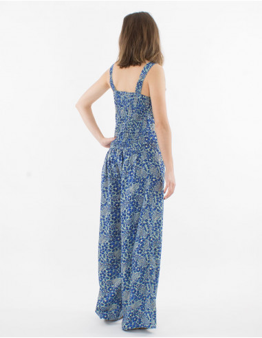 Golden jaipur print polyester jumpsuit