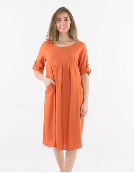 Robe ample manches courtes