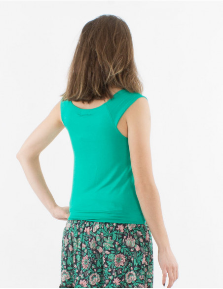 95% viscose 5% elastane plain t-shirt